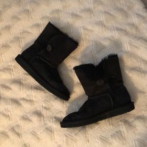UGG Black Bailey Button Boots